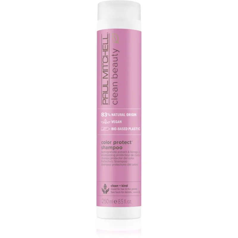 Paul Mitchell Clean Beauty Color Protect Shampoo Βιολέ σαμπουάν για ξανοιγμένα μαλλιά ή ξανθά μαλλιά με ανταύγειες 250 ml