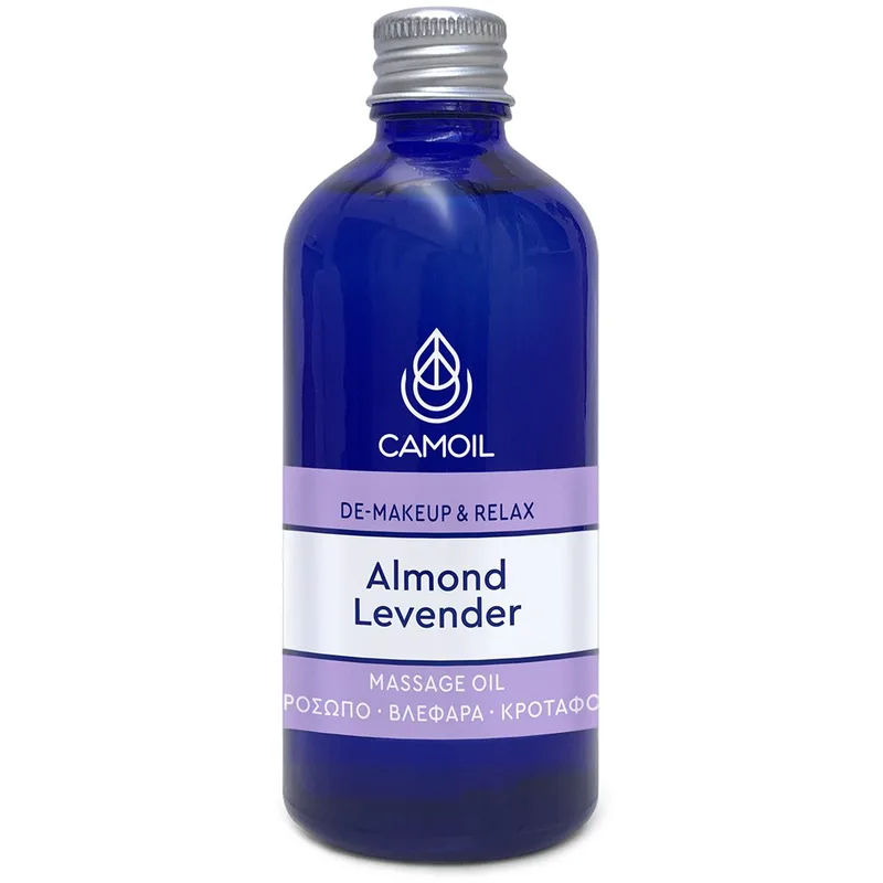 Camoil De-Makeup & Relax Almond Lavender Massage Oil Έλαιο Αμυγδάλου με Εκχύλισμα Λεβάντας & Βιταμίνες για Ντεμακιγιάζ ή Χαλαρωτικό Μασάζ σε Πρόσωπο & Σώμα 100ml