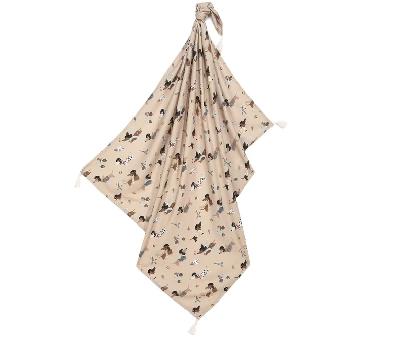 Bamboo Κουβέρτα Swaddle Pierre the Dog