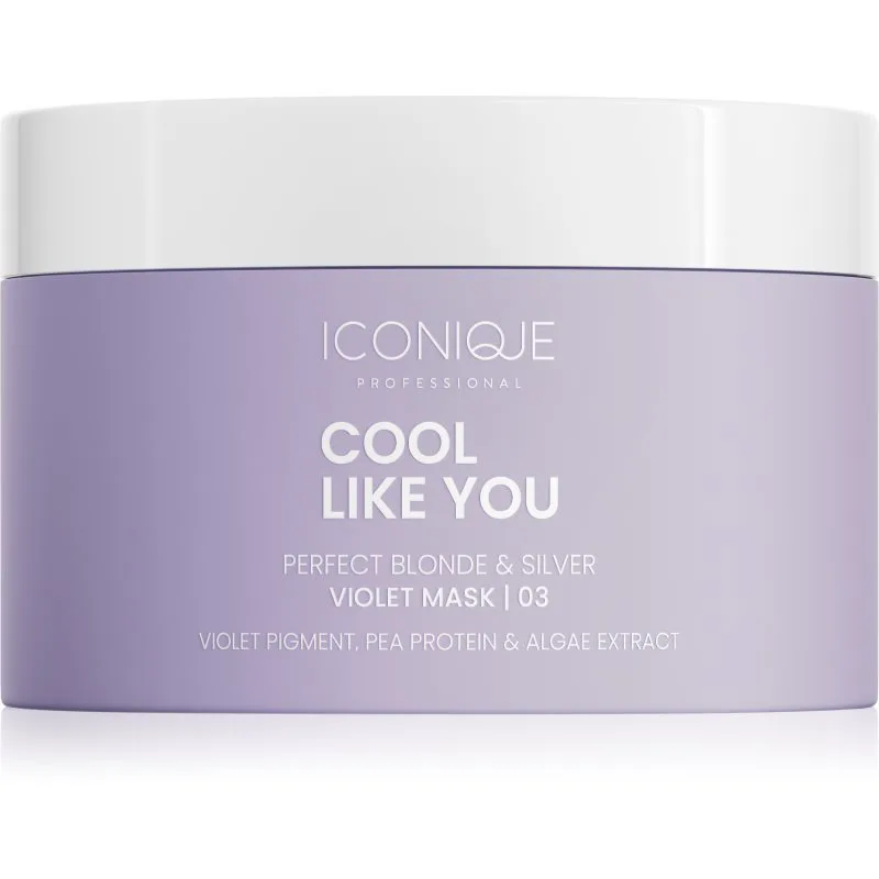 ICONIQUE Professional COOL LIKE YOU Perfect Blonde & Silver Violet μάσκα μαλλιών εξουδετέρωση κίτρινων αποχρώσεων 200 ml