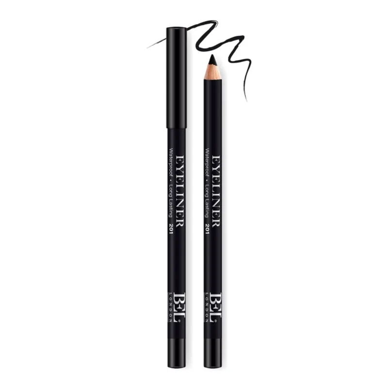 Bel London, BEL London, Hydrogenated Vegetable Oil, Waterproof, Color, Long Lasting, Gel Pencil Eyeliner 201, Black, 0.78 g