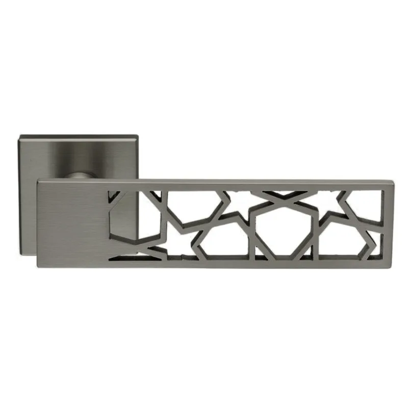 Πόμολα Πόρτας ILAVIO χειρολαβές με ροζέτα 2866 Graphite Smoked (Τεμάχιο (δεξί εξώπορτας))