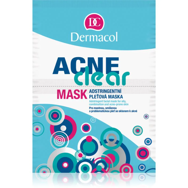Dermacol Acne Clear μάσκα προσώπου για προβληματική επιδερμίδα, ακμή 2x8 γρ