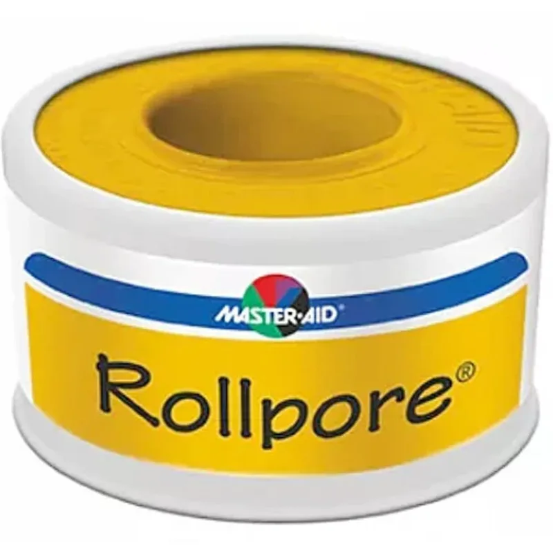 Master Aid Rollpore Adhesive Paper Bandage Tape 5m x 2.5cm Αυτοκόλλητη Χάρτινη Επιδεσμική Ταινία σε Άσπρο Χρώμα 1 Τεμάχιο