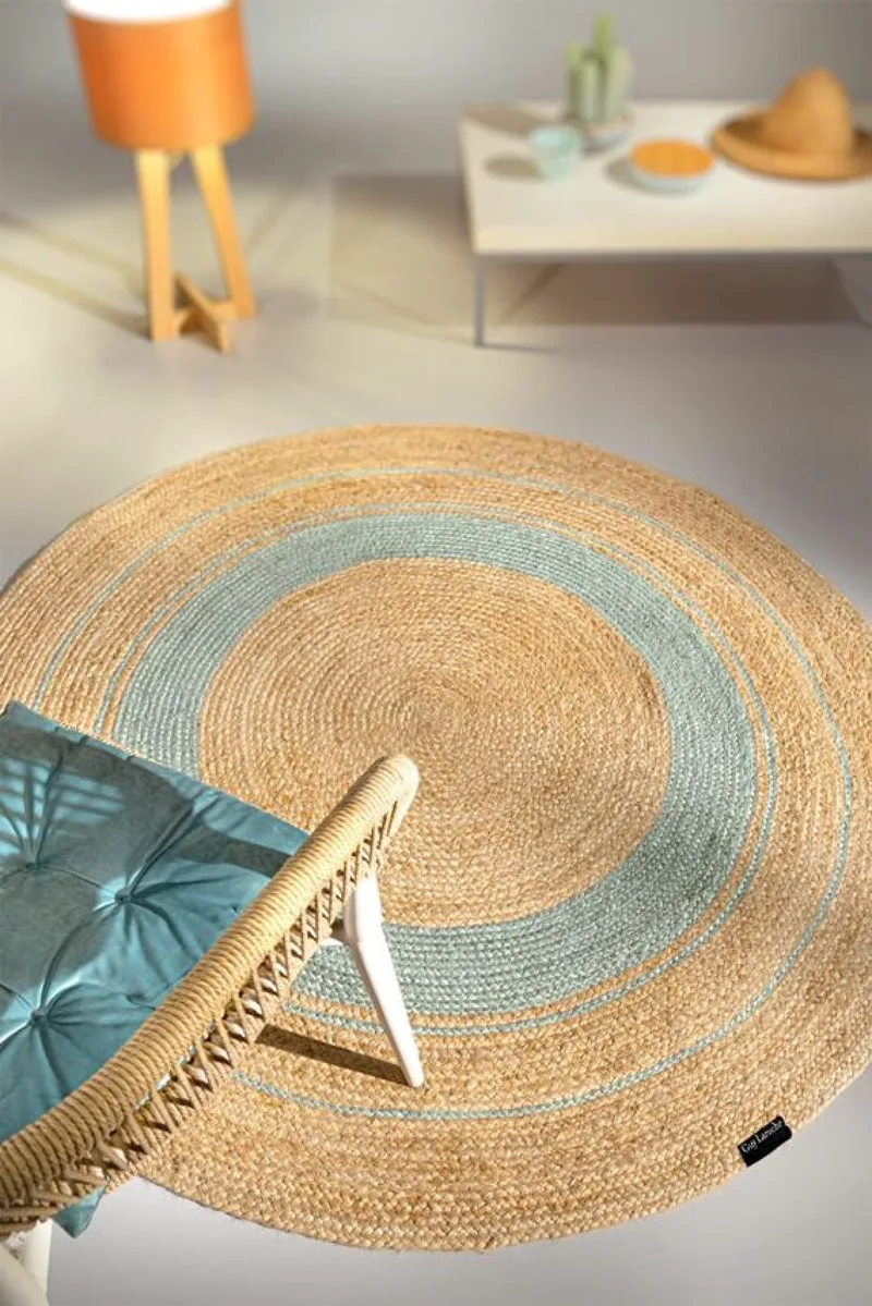 Χαλι Απο Γιουτα Grande Aqua Guy Laroche 110Cm 110x110x0cm Μονόχρωμο