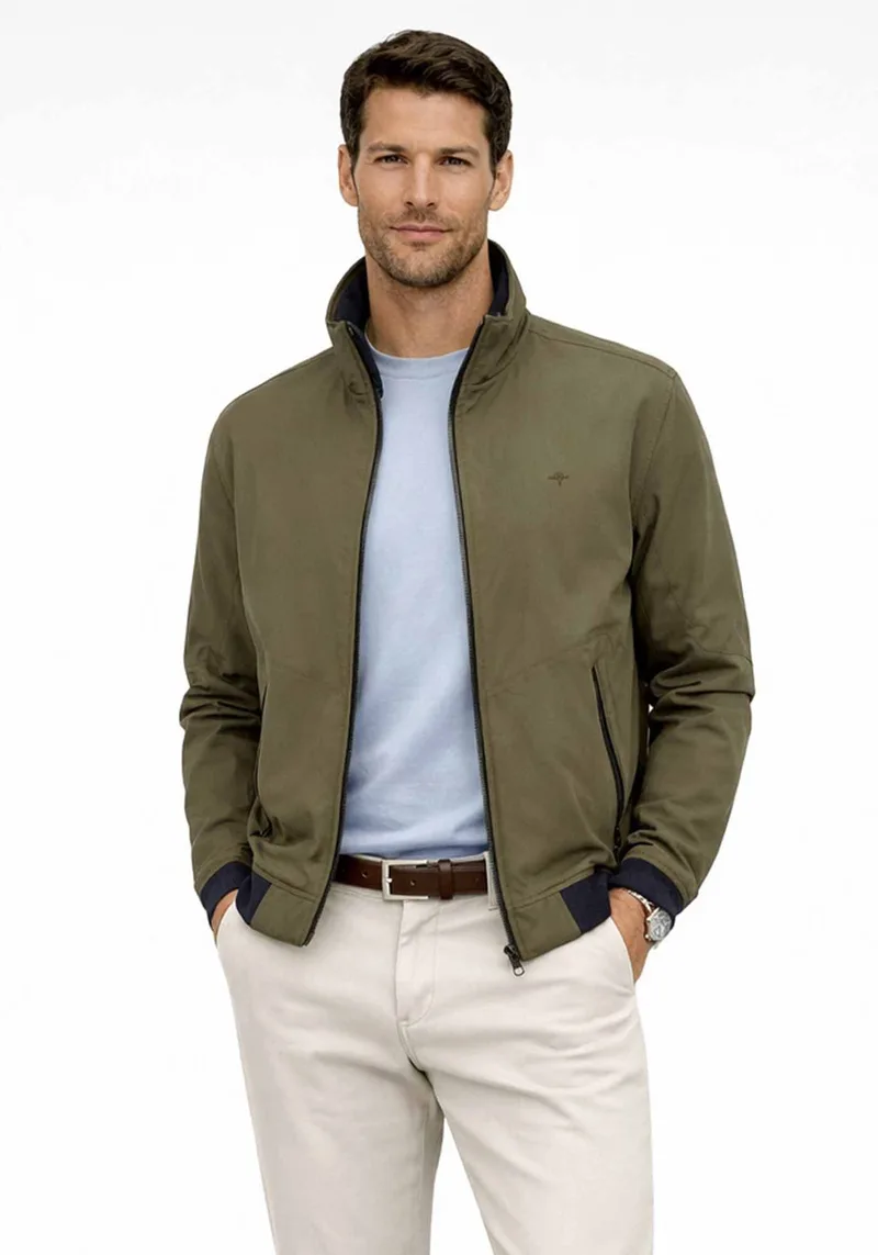 Fynch Hatton Jacket Light Blouson - 1602 2530 719 Dark Khaki