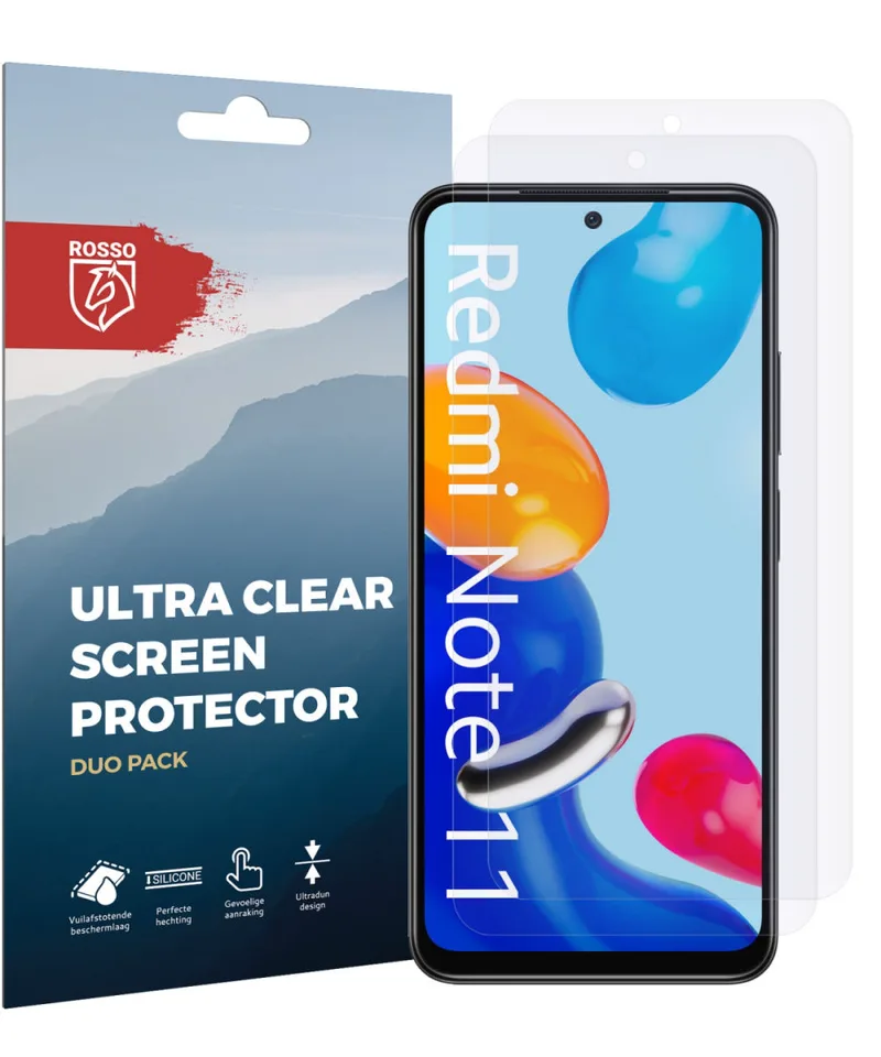 Κόκκινο Ultra Clear Screen Protector - Μεμβράνη Προστασίας Οθόνης - Xiaomi Redmi Note 11 4G / Redmi Note 11S 4G - 2 Τεμάχια (8719246360886)