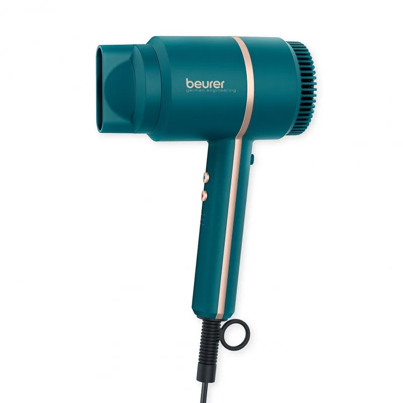 Πιστολάκι μαλλιών Beurer HC 35 Ocean, 2000 W, Ιονισμός, 3 ρυθμίσεις θερμοκρασίας, 3 ταχύτητες, Κρύος αέρας, Τυρκουάζ