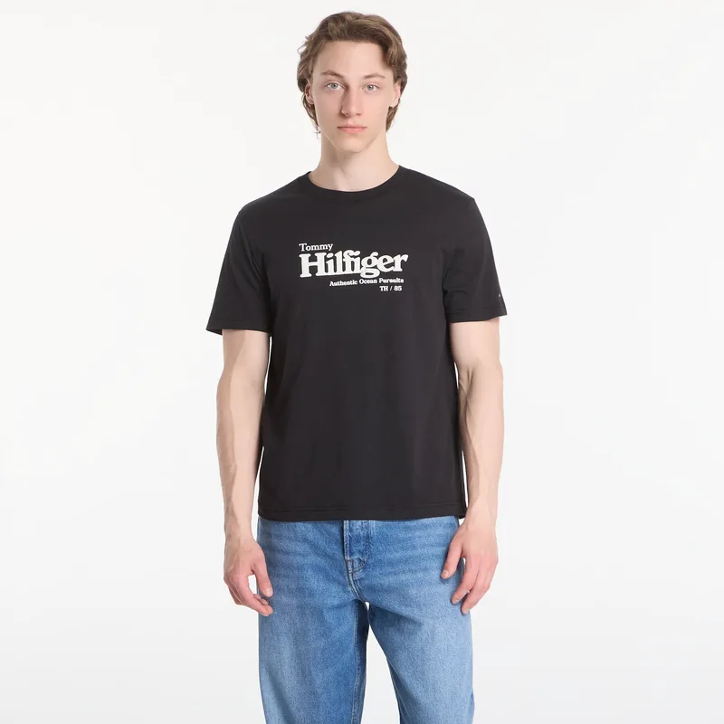 T-shirt Tommy Hilfiger Nautical Chest Graphic Reg Tee Black M