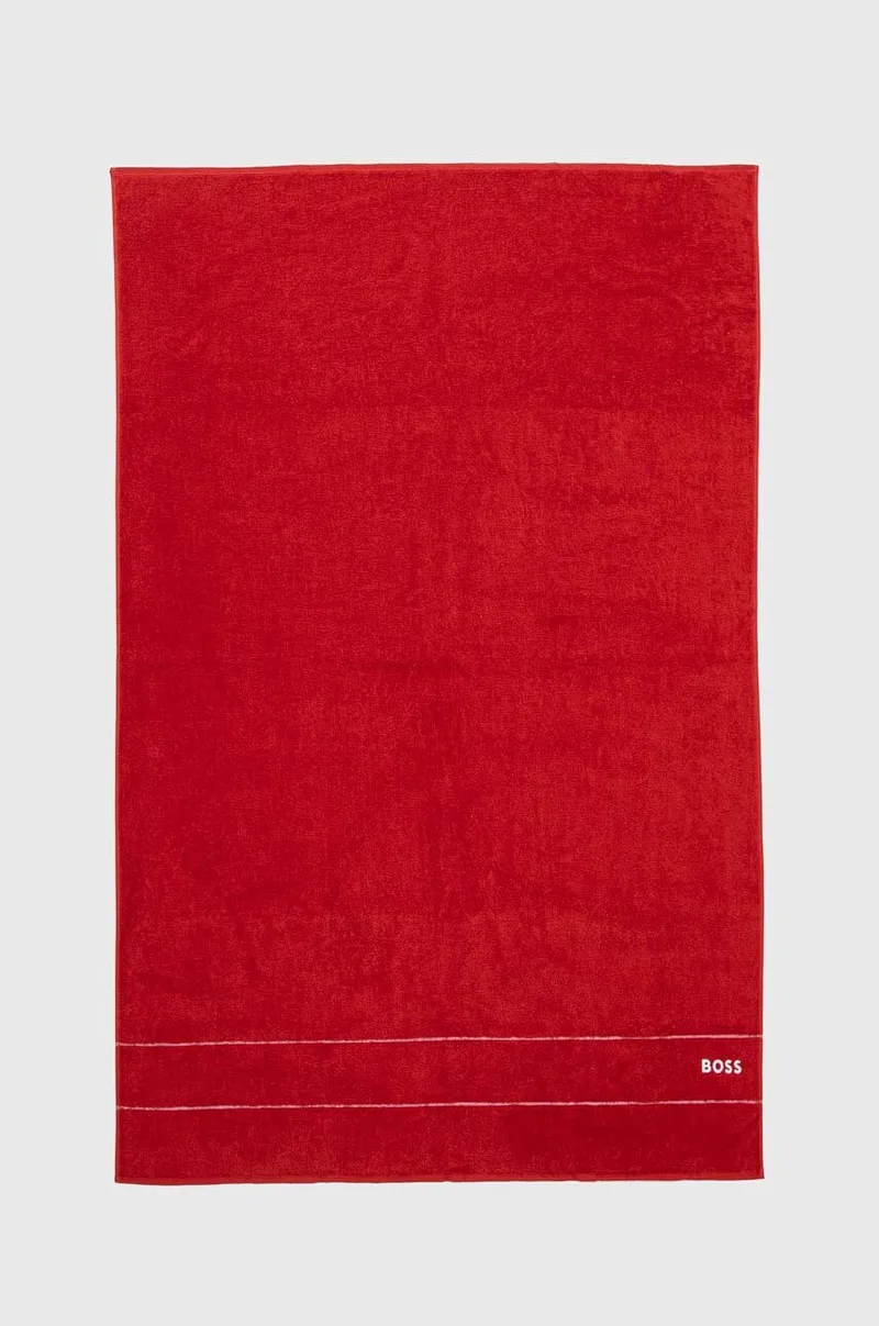 Μεγάλη βαμβακερή πετσέτα BOSS Plain Red 100 x 150 cm