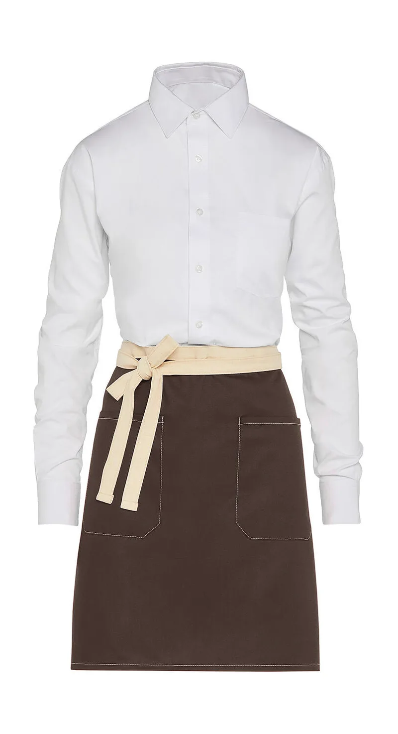 Ποδιά Μέσης Bistro Santorini Δίχρωμη με Τσέπη SG Accessories - BISTRO JG17P-Bistro Brown