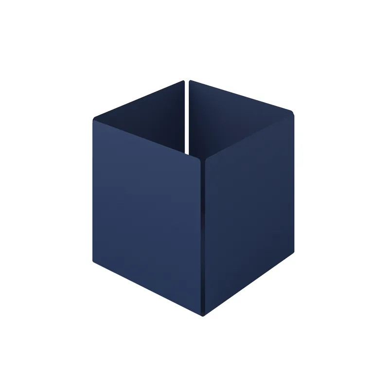 Θήκη Οργάνωσης Ανοξείδωτη Matt Navy Blue Pam & Co 13x13x13εκ. 118-203 (Υλικό: Ανοξείδωτο, Χρώμα: Μπλε) - Pam & Co - 118-203