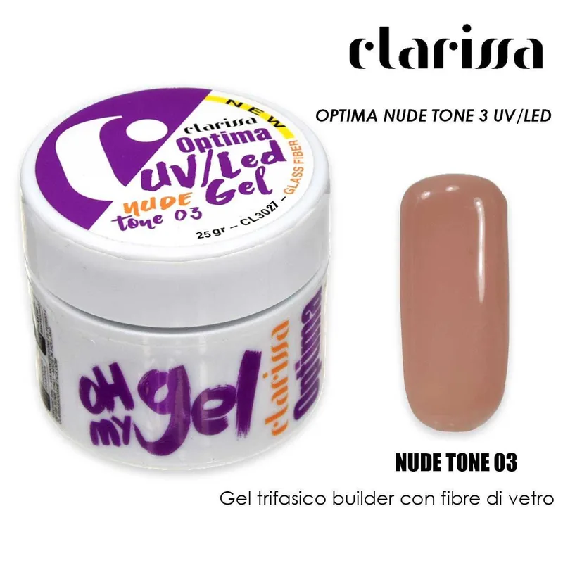 Clarissa optima gel nude tone 3 uv/led 25 gr