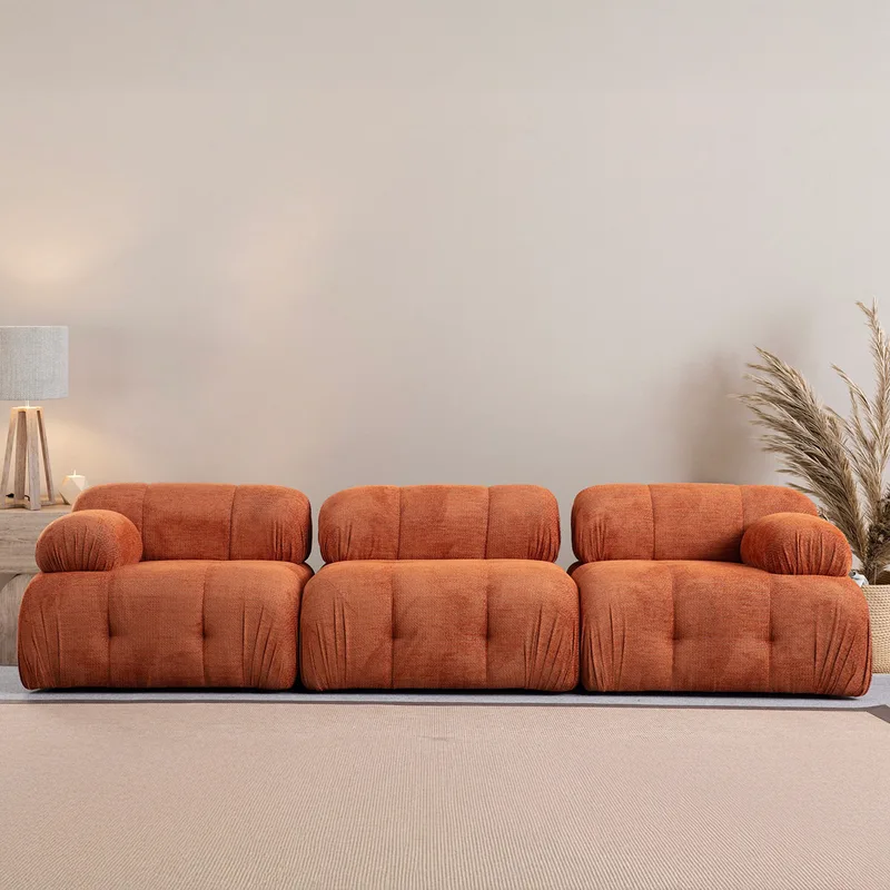 Τριθέσιος Καναπές Petite 3 - Πορτοκαλί 560Are1553 (95x75x62)