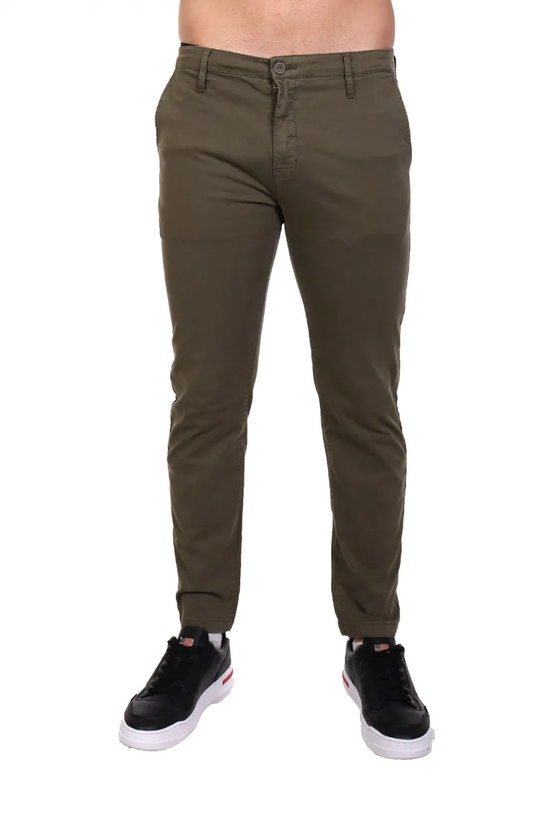 GUESS JEANS ΠΑΝΤΕΛΟΝΙ CHINO SLIM FIT ΧΑΚΙ