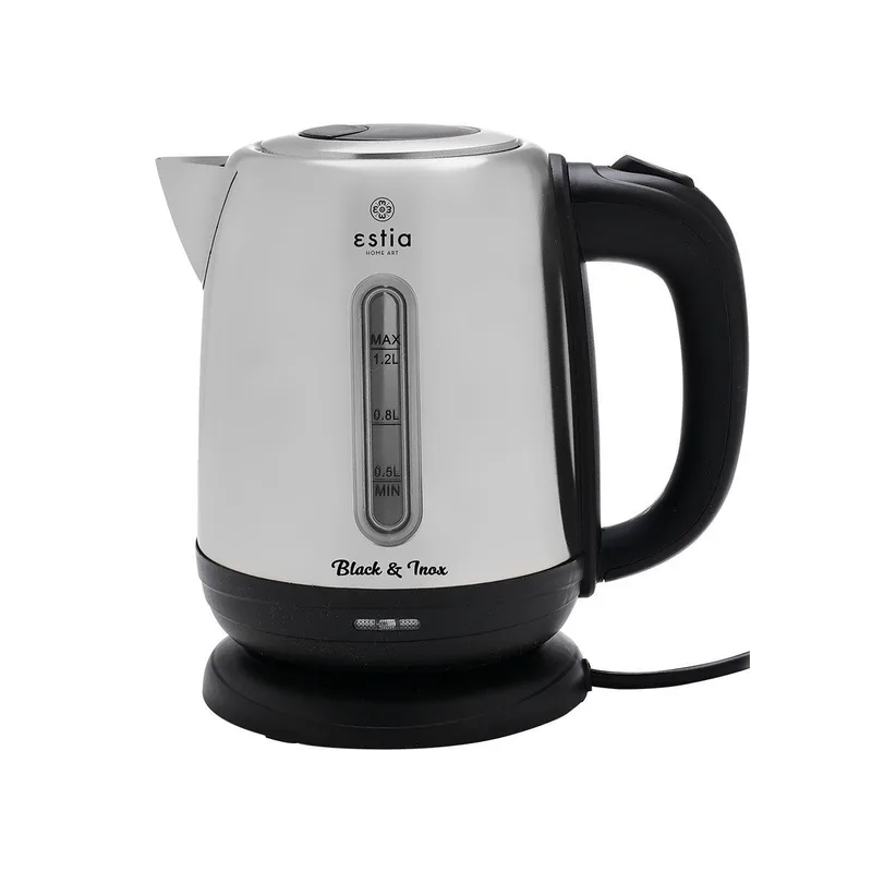 Estia Βραστήρας Black & Inox Ανοξείδωτος 1.2Lt 1.630W