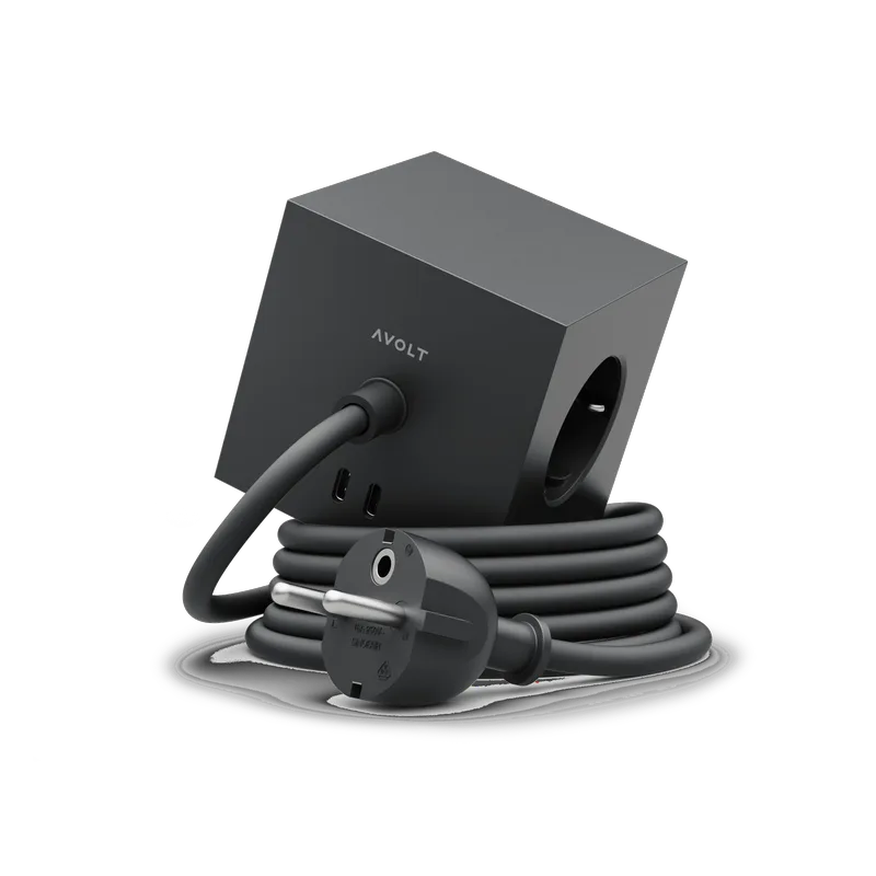 Square 1 Power Extender με Διπλή θύρα USB-C και Μαγνητική βάση - Μαύρο