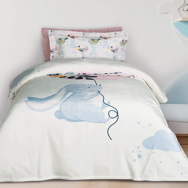 Κουβέρτα Fleece Μονή 160x220 Das Home Bunny 4915 Ροζ 160x220
