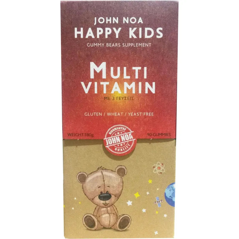 John Noa Happy Kids Multi Vitamin Συμπλήρωμα Διατροφής Πλούσιο σε Βιταμίνες για Παιδιά 90Gummies (Ζελεδάκια)