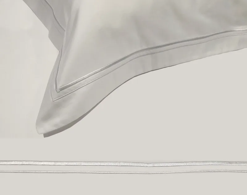 Μαξιλαροθήκη Oxford 55x75+5εκ. 100% Βαμβακερή 310TC Με 2 Ρίγες Cotton Satin Plain (Σετ 6 Τεμάχια) (Ύφασμα: Βαμβάκι 100%, Χρώμα: Λευκό) - OEM - 5201847029000