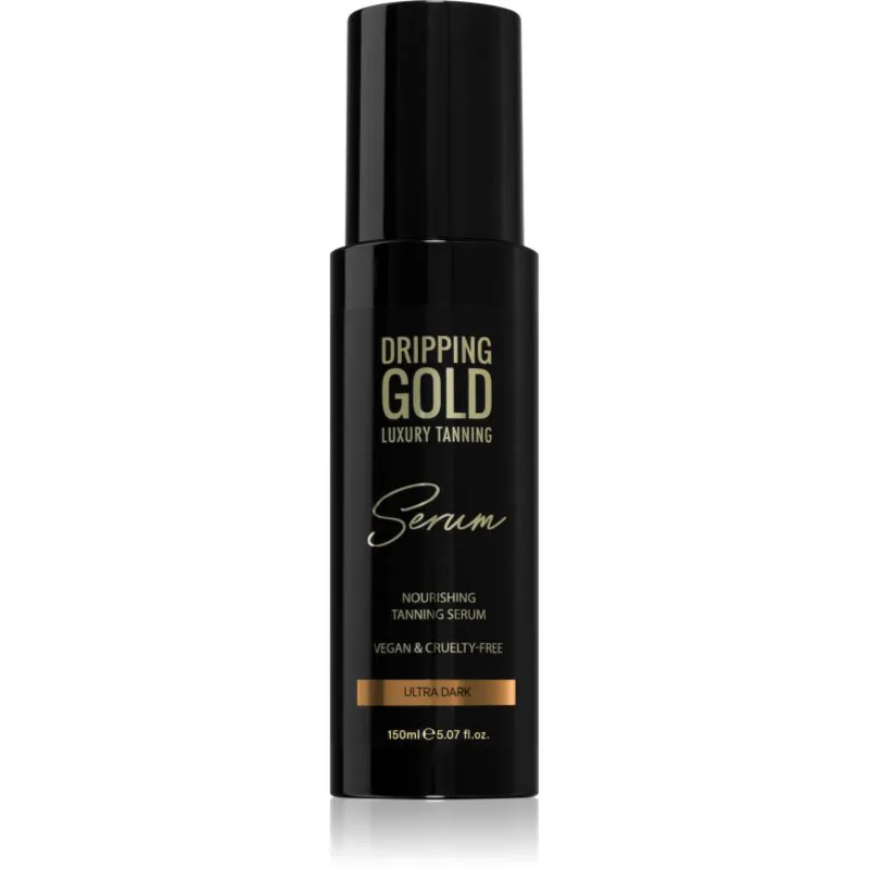Dripping Χρυσό Luxury Tanning Serum προϊόν αυτομαυρίσματος για σώμα και πρόσωπο απόχρωση Ultra Dark 150 ml