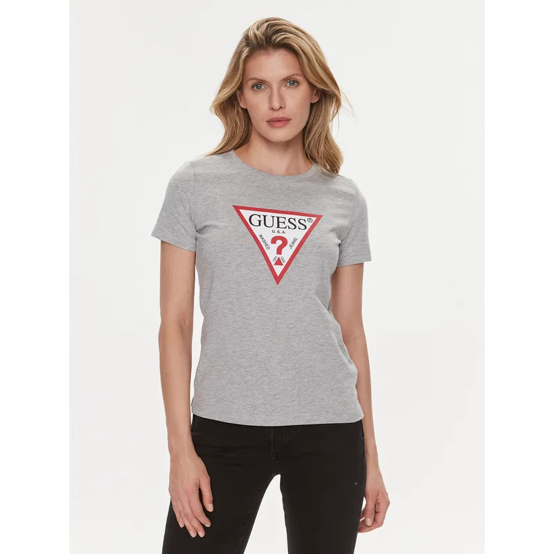 Guess T-Shirt W1YI1 BI3Z14 Γκρι Slim Fit