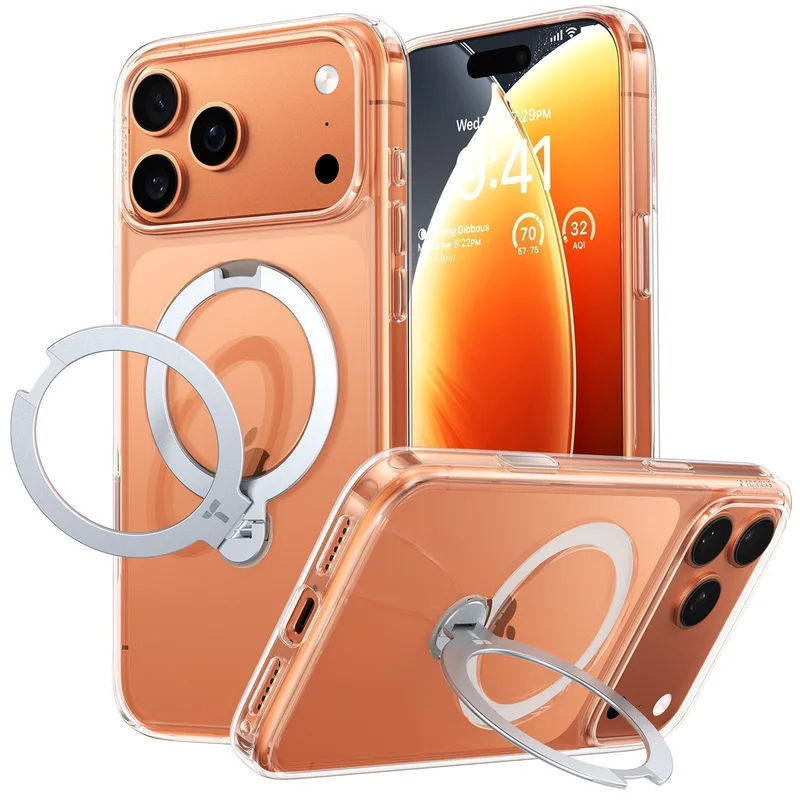 Θήκη Torras Ostand Spin MagSafe Clear iPhone 17 Pro