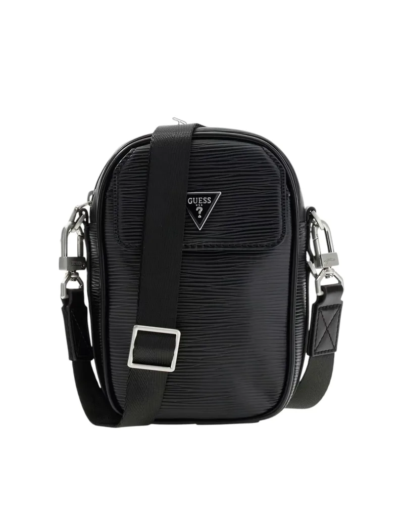 Guess Τσάντα Ώμου Milano Logo Crossbody HMMIPWP6225-BLA Μαύρο
