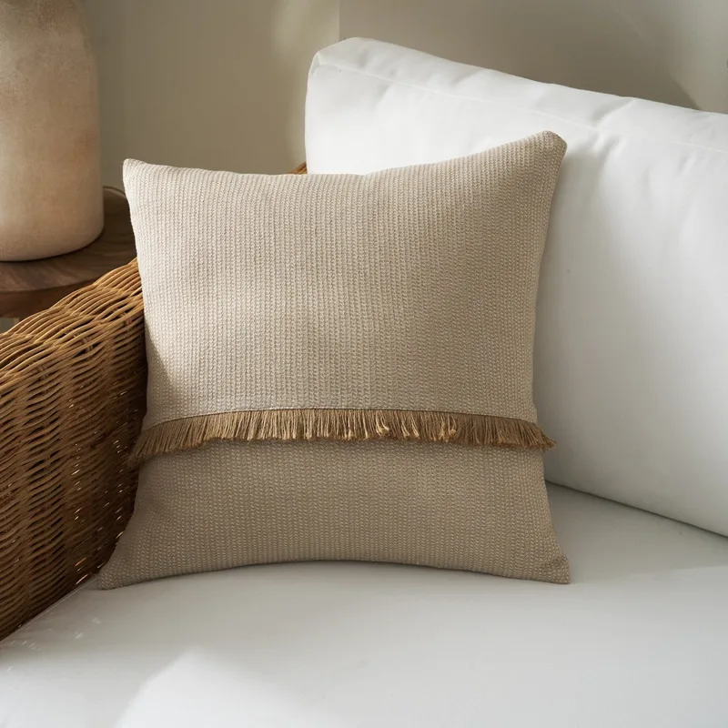 Διακοσμητική Μαξιλαροθήκη (50x50) Gofis Home Solenne Hemp Μπεζ 533/06