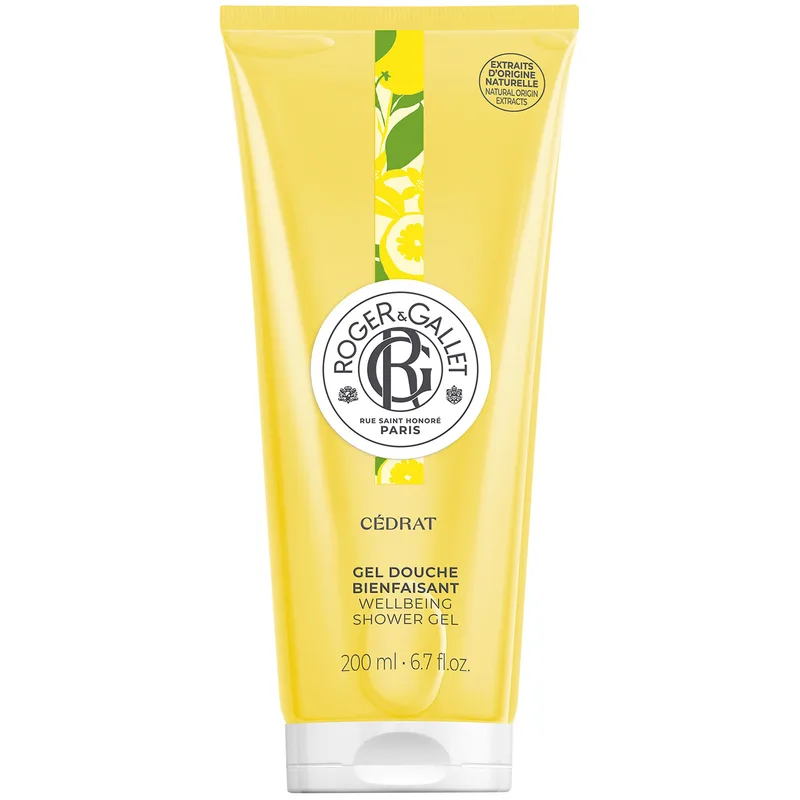 Roger & Gallet Cedrat Wellbeing Shower Gel Ενυδατικό, Αναζωογονητικό Αφρόλουτρο με Άρωμα Κίτρου 200ml
