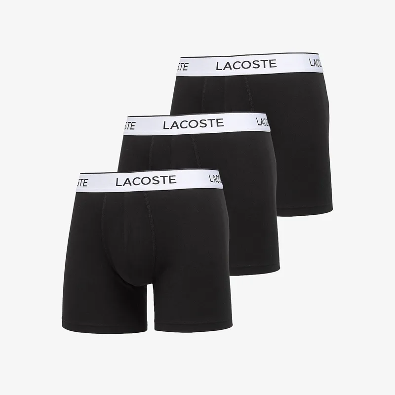 Μπόξερς LACOSTE Boxer Brief 3-Pack Black M