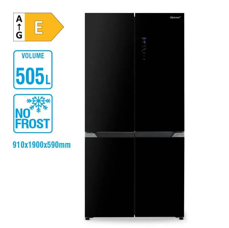 Diplomat NF500MDIE Ψυγείο Ντουλάπα 505lt , No Frost , E , Υ190xΠ91xΒ59εκ. Dark Inox NF500MDIE