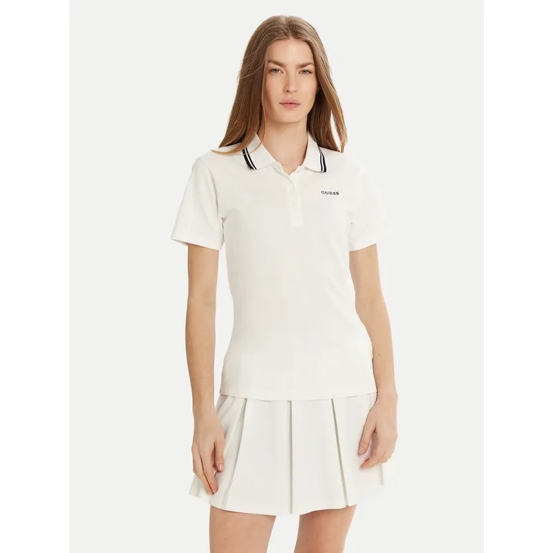 Guess Polo V5GP06 KCOK1 Λευκό Regular Fit