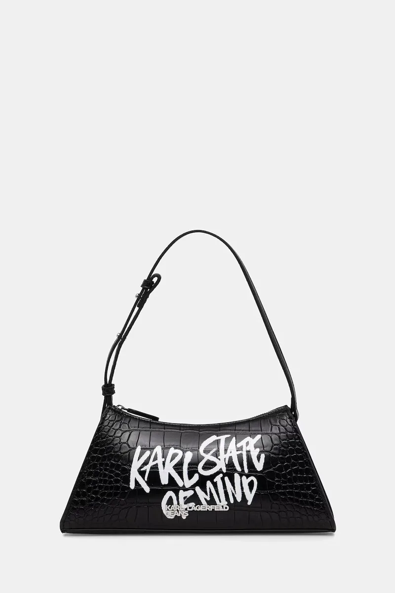 Karl Lagerfeld Jeans τσάντα hobo γυναικεία από απομίμηση δέρματος
