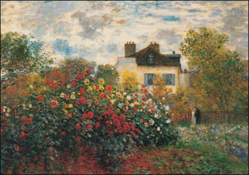 Ευχετήρια κάρτα με φάκελο Bekking & Blitz - Claude Monet, Monet's garden at Argenteuil