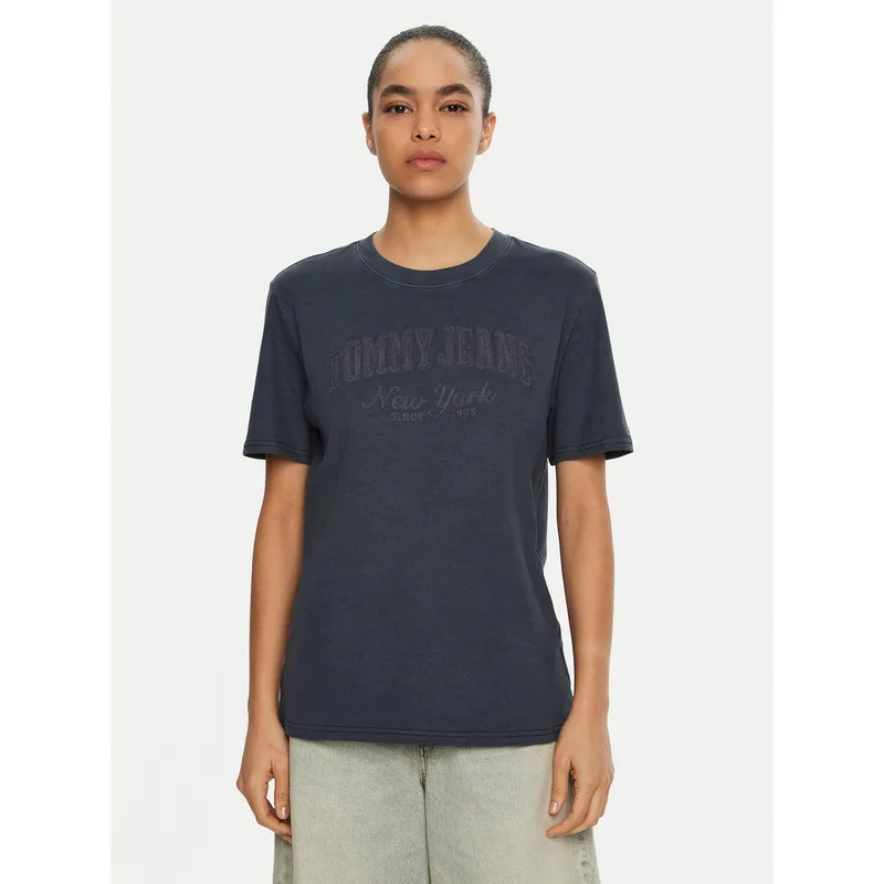 Tommy Jeans T-Shirt Varsity DW0DW19444 Σκούρο μπλε Regular Fit