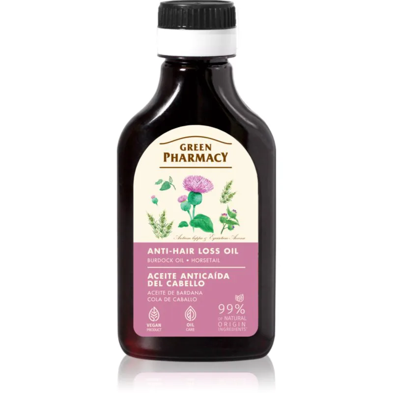 Green Pharmacy Horsetail Burdock Oil λάδι κολλιτσίδας για την αντιμετώπιση της τριχόπτωσης 100 ml