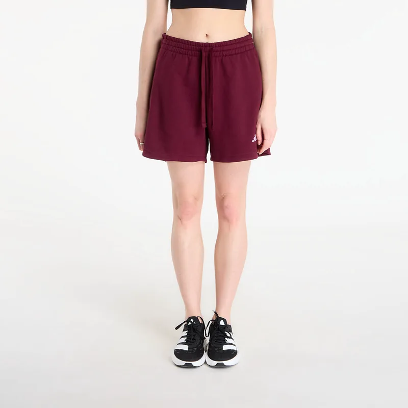 Σορτς adidas 3 Stripes Studio Fleece Loose Shorts Maroon L