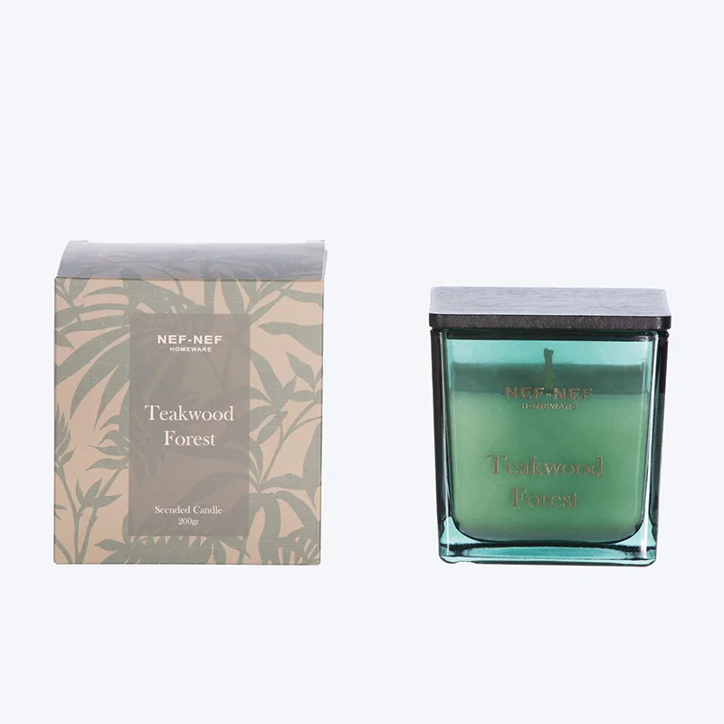 Αρωματικό Κερί Teakwood Forest 25 200Gr Nef-Nef Homeware Green