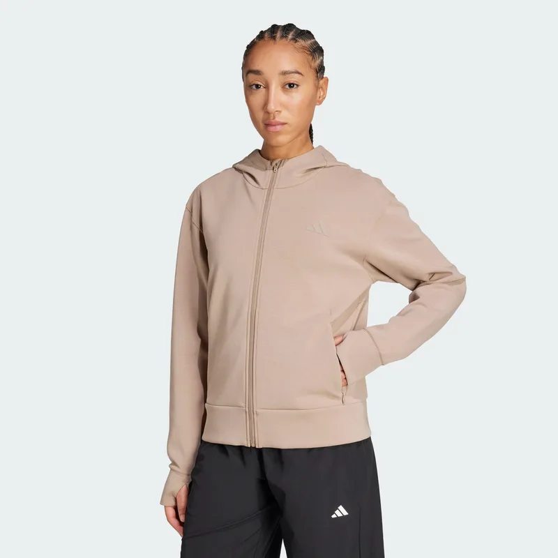 adidas W Designed 4 Training Full-Zip Hooded Sweatshirt (9000254516_68053)