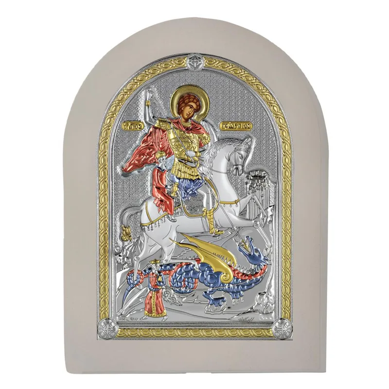 Ασημένια Εικόνα του Αγίου Γεωργίου MA-E1530-X-WC