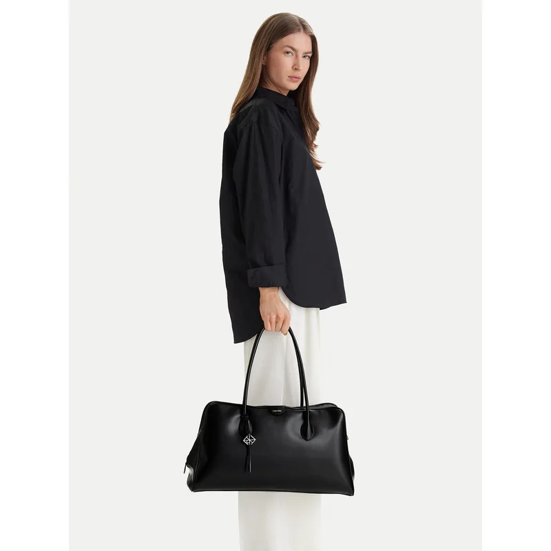 Τσάντα Calvin Klein Emblem Trio Large Work Bag LV04F3368G Μαύρο