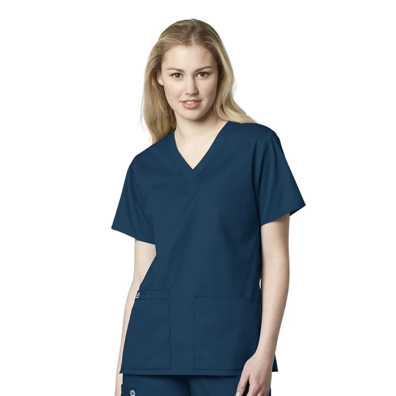 Μπλούζα Γυναικεία Yγειονομικών WonderWork V-Neck Wonderwink Caribbean Blue