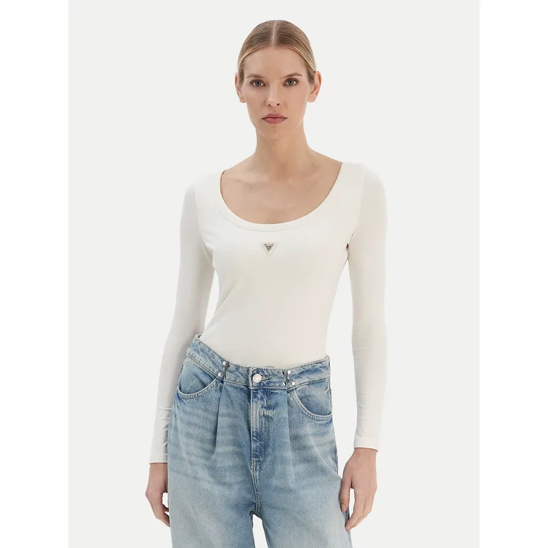 Guess κορμάκι V4YP07 J1314 Εκρού Slim Fit
