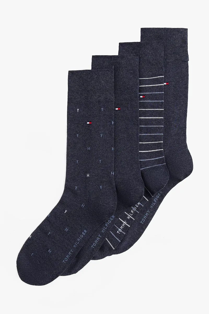 Tommy Hilfiger Ανδρικές κάλτσες σε ειδική συσκευασία TH Men Sock Tin Gift Box (Συσκ. με 4 ζέυγη)-701235375-003