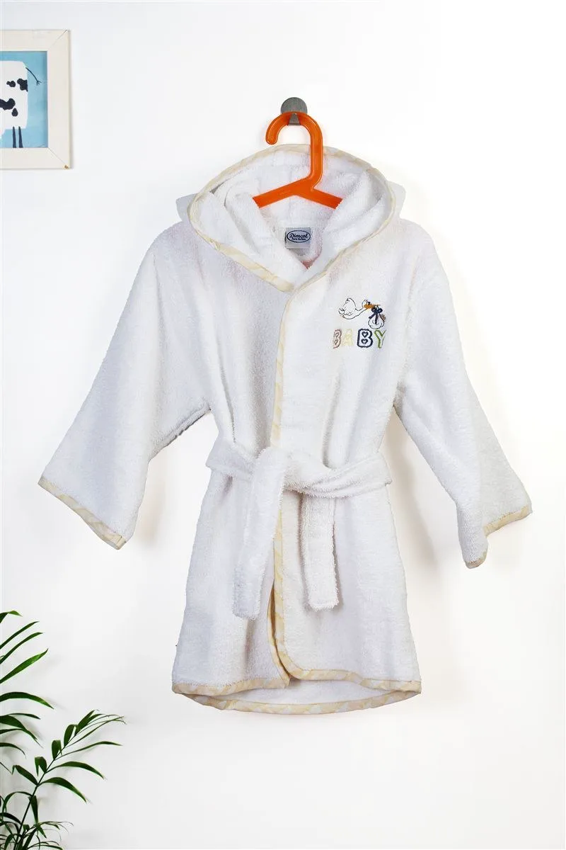 Μπουρνούζι Με Κέντημα Dimcol Stork 193 Size: 04 White-Yellow