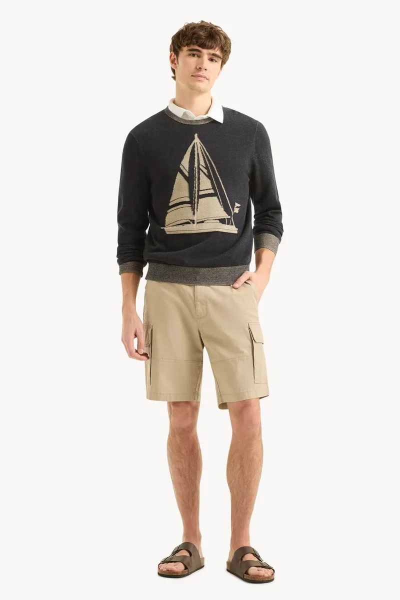Nautica ανδρική βερμούδα cargo Classic Fit - BR6509 Μπεζ
