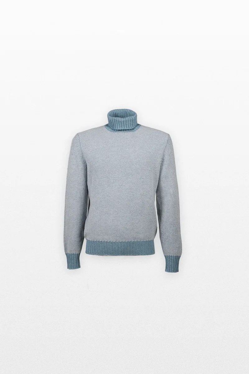 GRAN SASSO Ανδρικό Μπλε Hign Neck Sweater