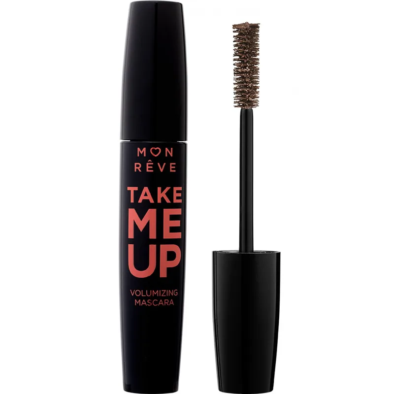 Mon Reve Take Me Up Mascara Μάσκαρα για Όγκο & Μήκος με Μία Μόνο Κίνηση 12ml - 02 Real Brown