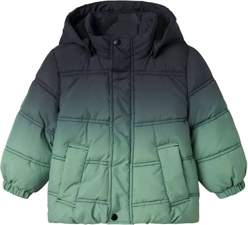 ΜΠΟΥΦΑΝ NAME IT NMMMALCOLM PUFFER 13243946 ΜΑΥΡΟ/ΠΡΑΣΙΝΟ (98CM)-(3 ΕΤΩΝ)